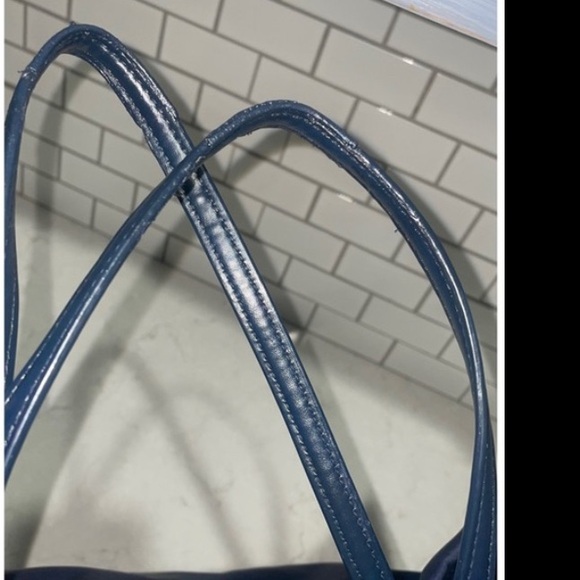 Tory Burch Navy Blue Tote Bag - Picture 6 of 9